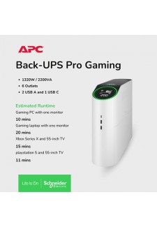 APC Back-UPS Pro Gaming Sinewave BGM2200-MSX - Putih