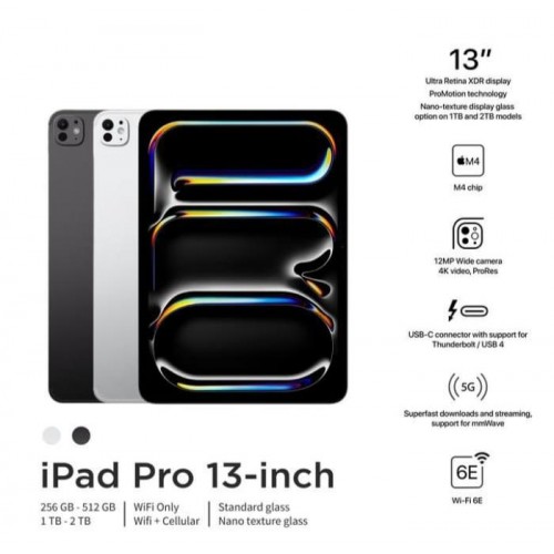 Apple 13-inch iPad Pro M4 Cell 1TB (Nano-texture Glass) Apple 13-inch iPad Pro M4 Cell 1TB (Nano-texture Glass)