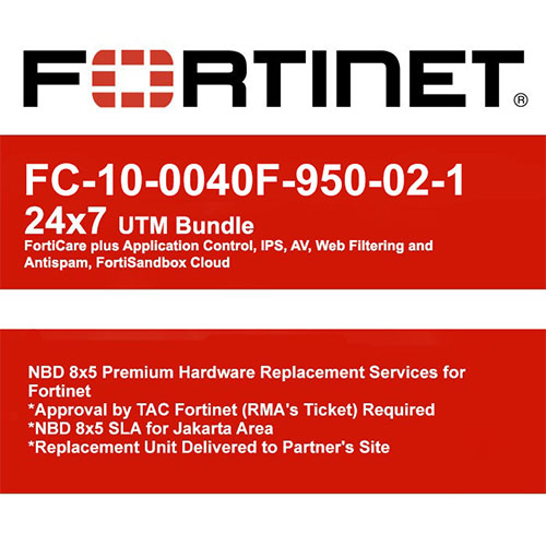 Perpanjang License Fortinet Fortigate 40F FG-60F UTP & RMA NBD 1 Year