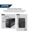 PROLINK PRO700SFC Super Fast Charging Line Interactive 650VA - PRO700SFC